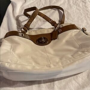 Coach Elegant Cream and Brown Women's Bag